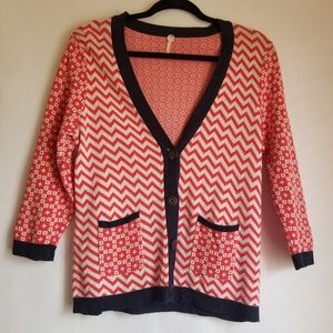 Margaret O'Leary Printed Cardigan Sweater